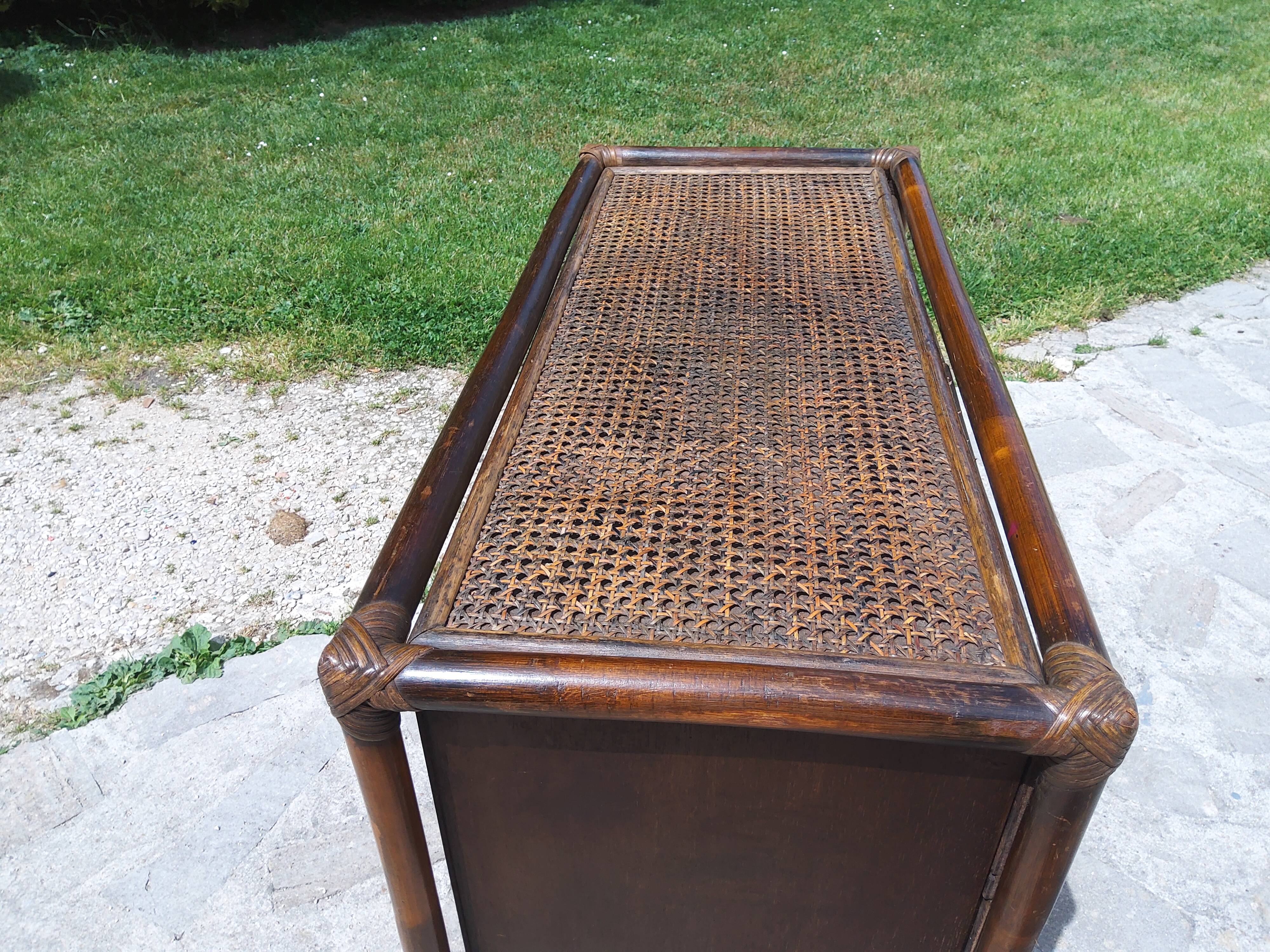 Rattan chest of drawers