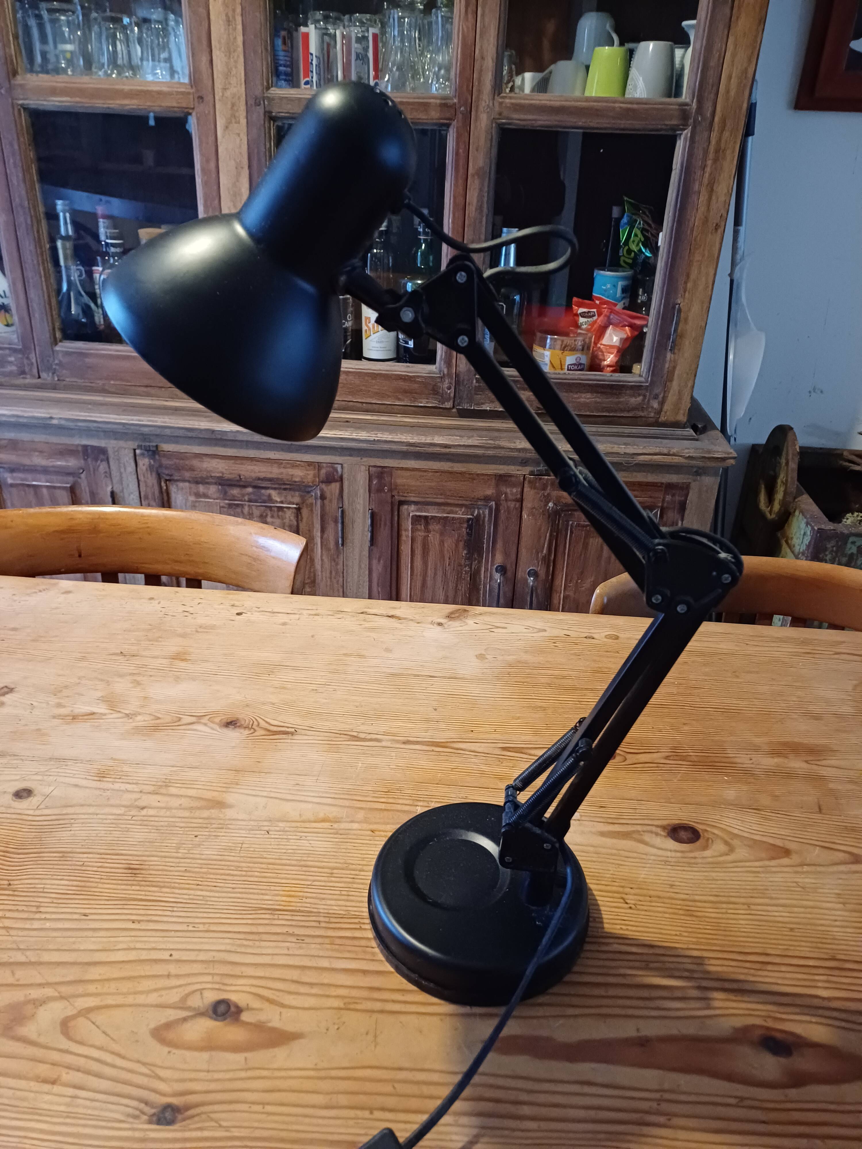 Vintage black metal desk lamp