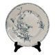 Antique Lunéville ironstone plate, K&G Marguerite pattern, blue and white