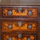Bureau à caissons jumelés double face avec marqueterie hollandaise antique