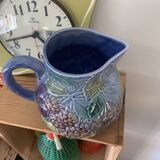 Ceramic pitcher salins france barbotine vintage retro