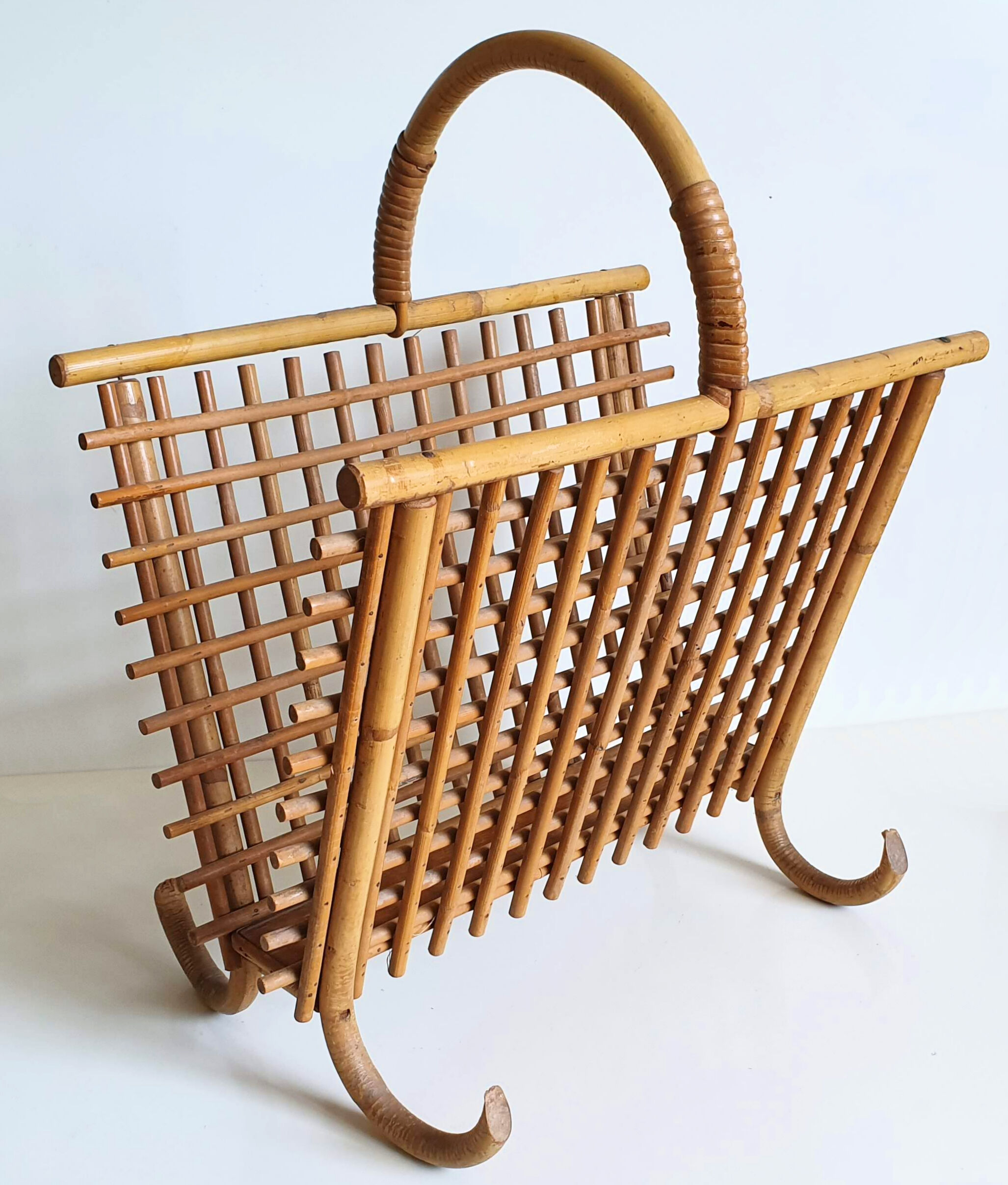 Rattan magazine door from the 60s/70s