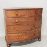 Mahogany veneer curved, English work, circa 1840