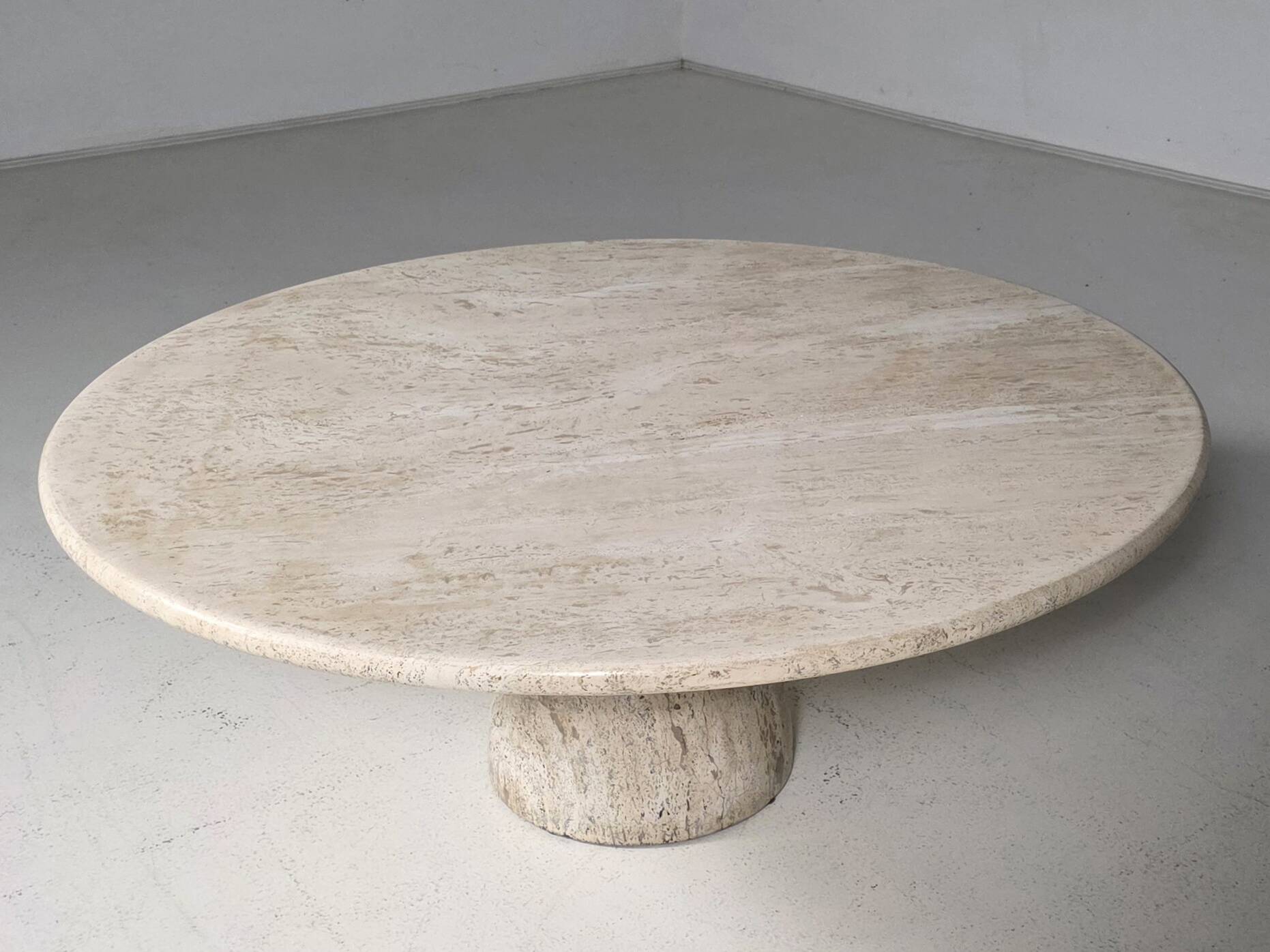 Peter Draenert Finale "1790" travertine coffee table, Germany, 1970s