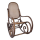 Rocking chair Thonet en bois courbé et cannage