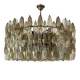 Luxury Contemporary Poliedro Murano Glass Chandelier in Brunish Finish