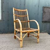 Vintage rattan armchair
