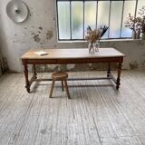 2m walnut drapery farm table