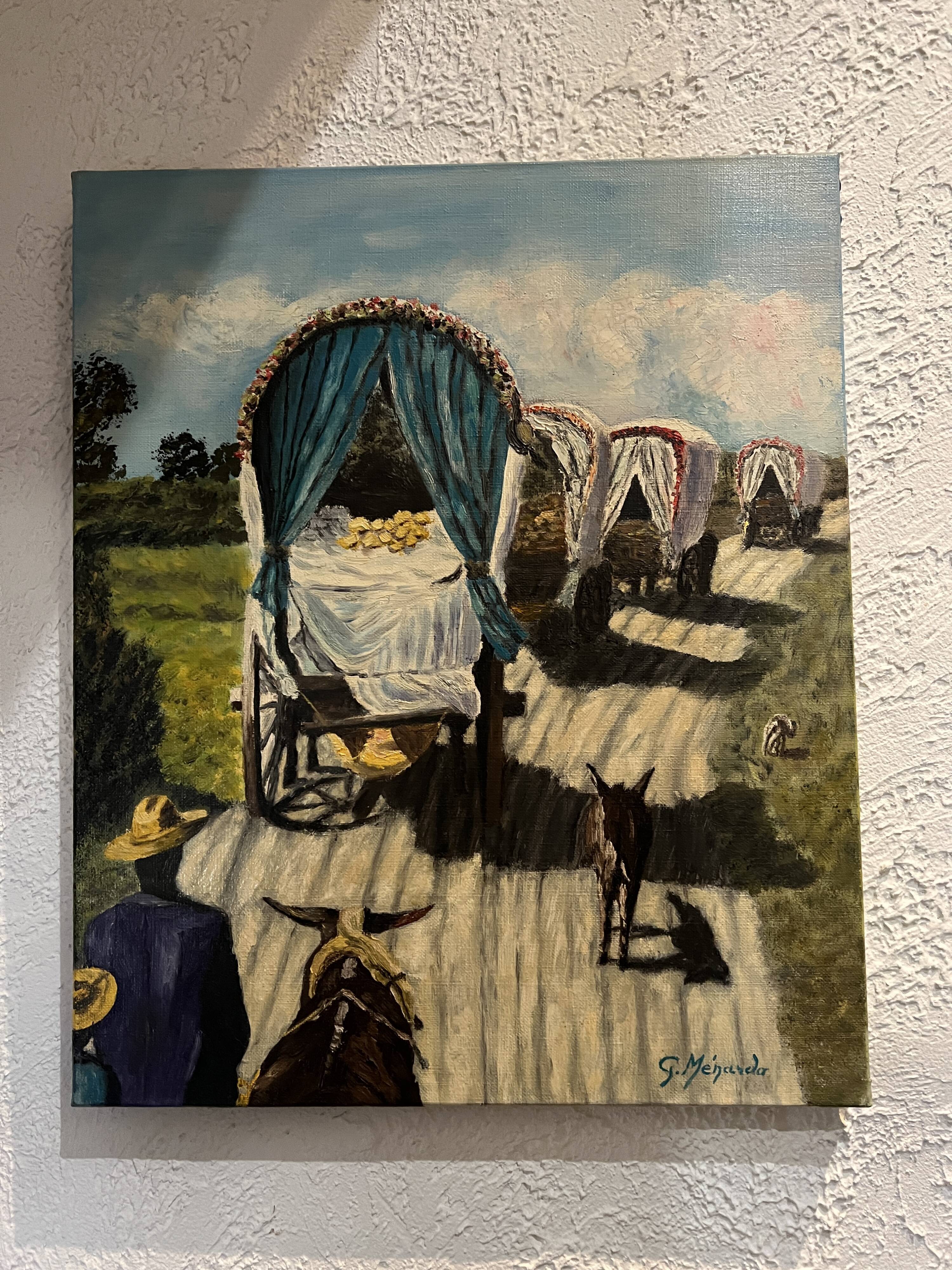 Oil painting caravans America