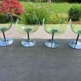 4 Eros swivel armchairs designed by Philippe Starck for Kartell