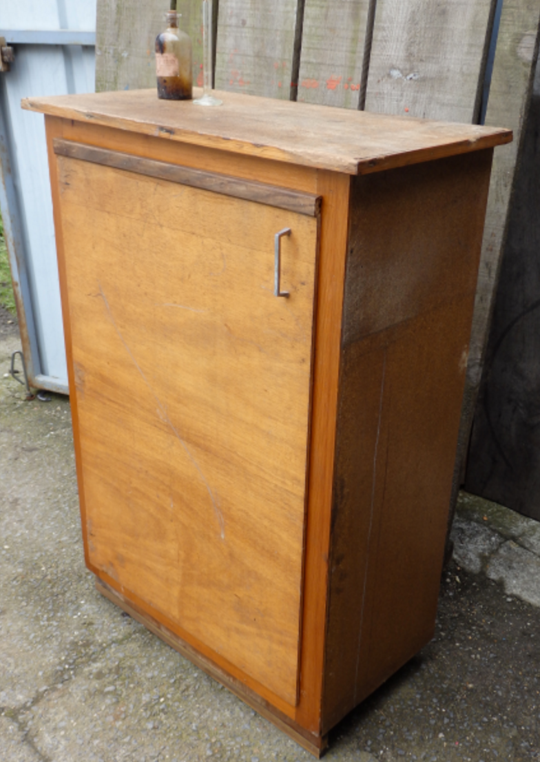 Old wardrobe of chemist