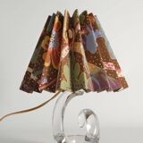 Sculptural Clear Crystal Glass Table Lamp by Schneider, France, 1950s