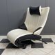 Black and white leather seat model Solo 699 design Stefan Heiliger, WK