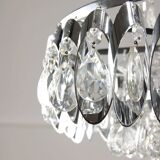 Vintage Viennese Medium Sized Crystal Chandelier, 70s