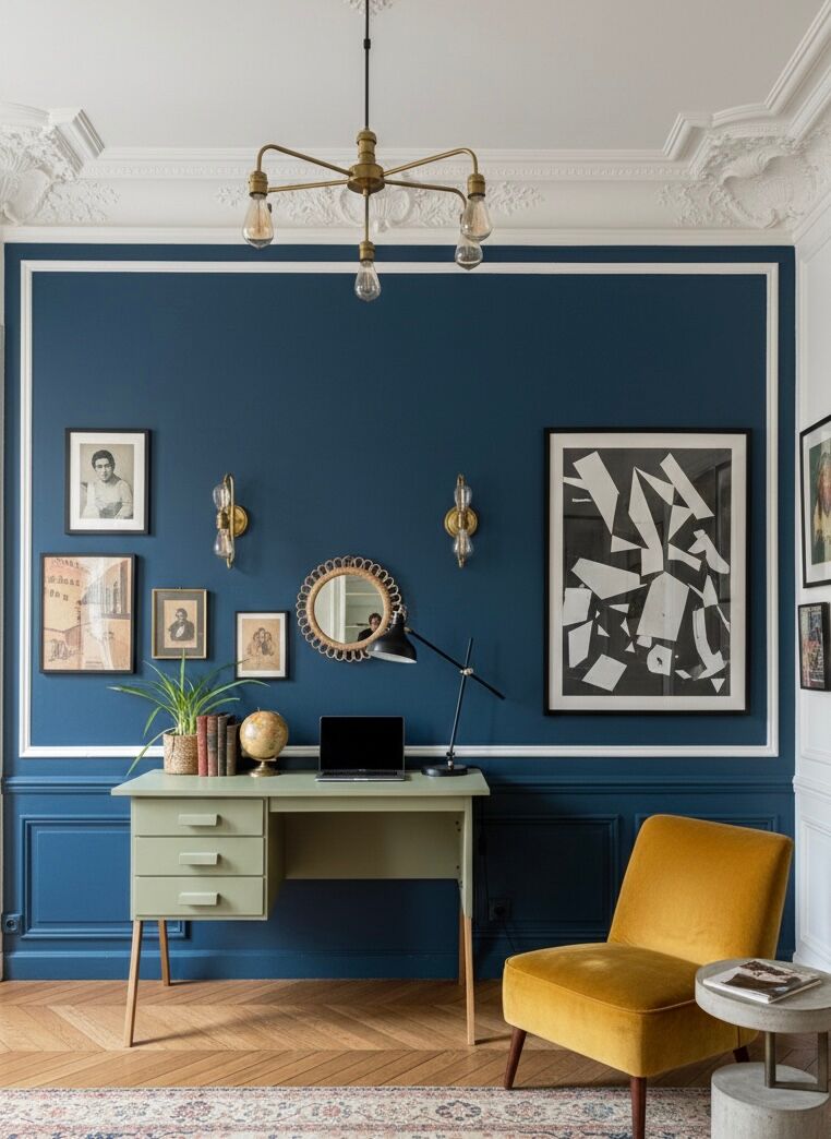 Restored Scandinavian teak desk - Tapered legs