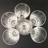 6 cut crystal champagne flutes