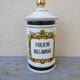 Important pharmacy jar Folium Belladonnae