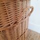 Old rattan laundry basket