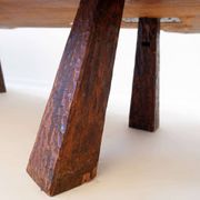 Large brutalist "live edge" mid-century coffee table