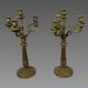 Paire De Candelabres En Bronze style Restauration XIXeme Siecle