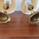 Pair of lamps in solid gold-plated brass