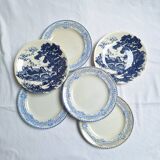 Vintage blue dinner plates
