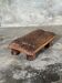 Small stool, footrest in organic blond teak monoxyle wabi-sabi L22