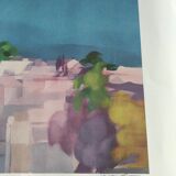 The Pink Village - Hand-signed lithograph - EA - Alfred Defossez
