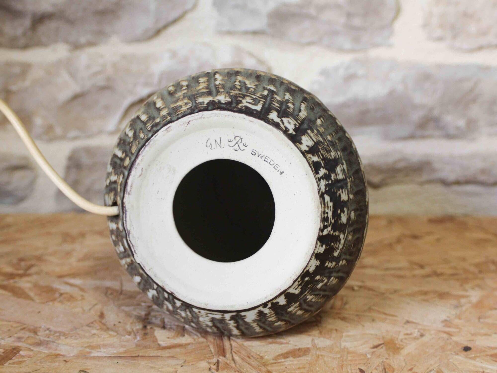 Ceramic lamp base Rubus by Gunnar Nylund for Rörstrand