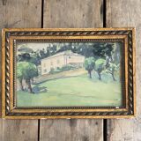 Home drawing, framed and glazed watercolor