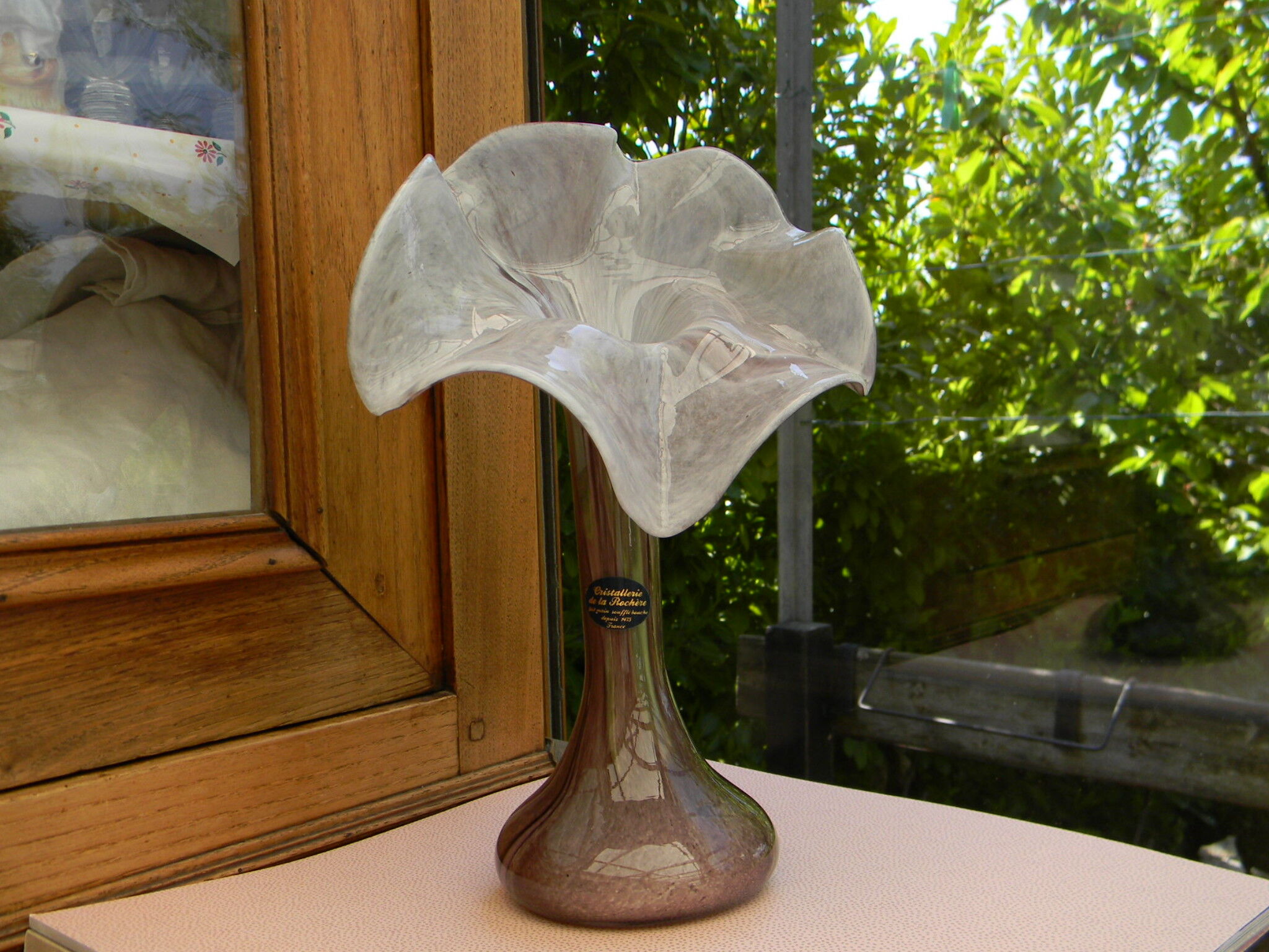 Vase corolle cristallerie de la rochere