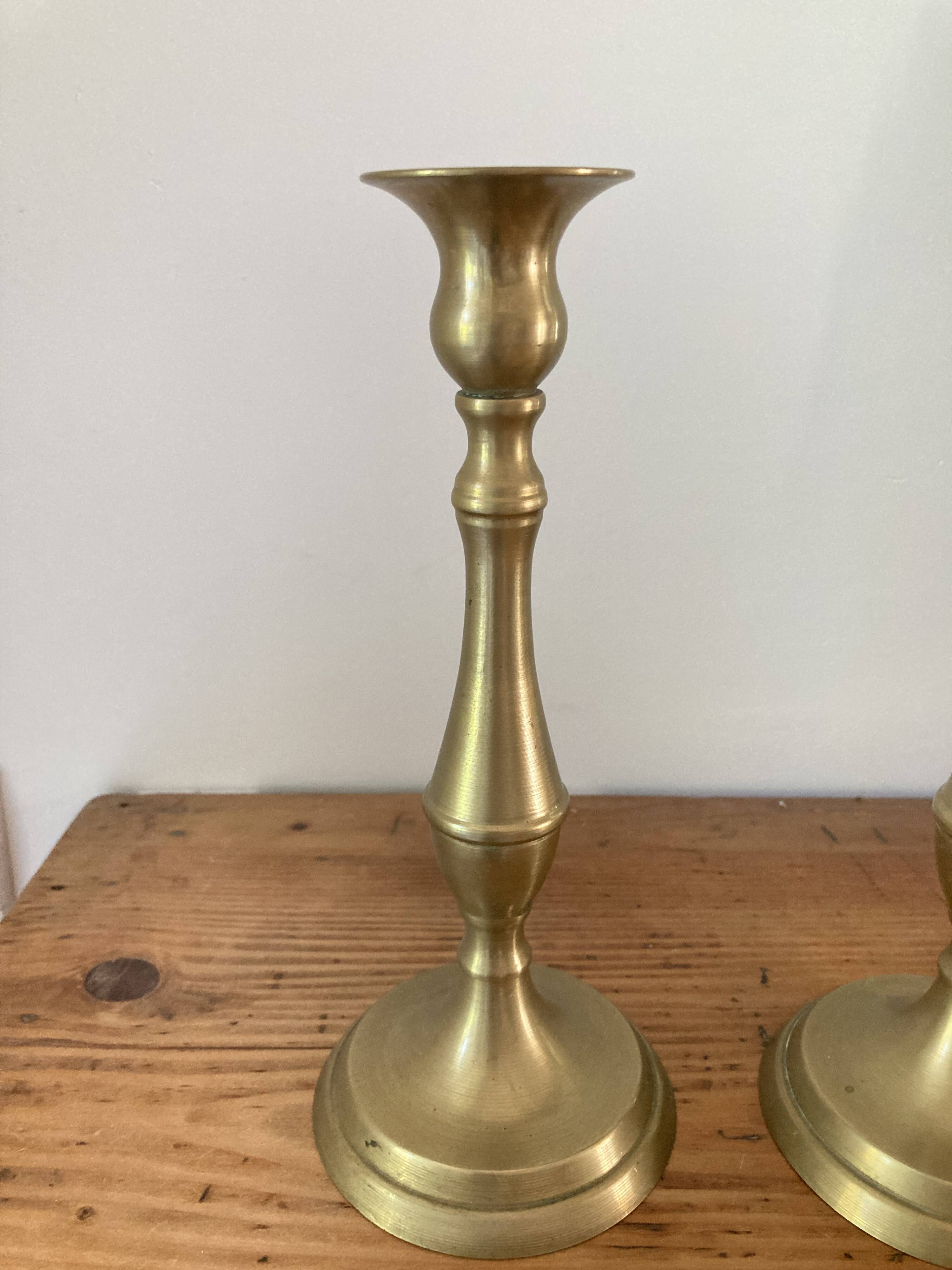 Pair of vintage brass candlesticks