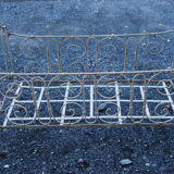 Old wrought iron of the 19 th century folding bed
