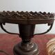 Vintage lamp in brass and amber glass