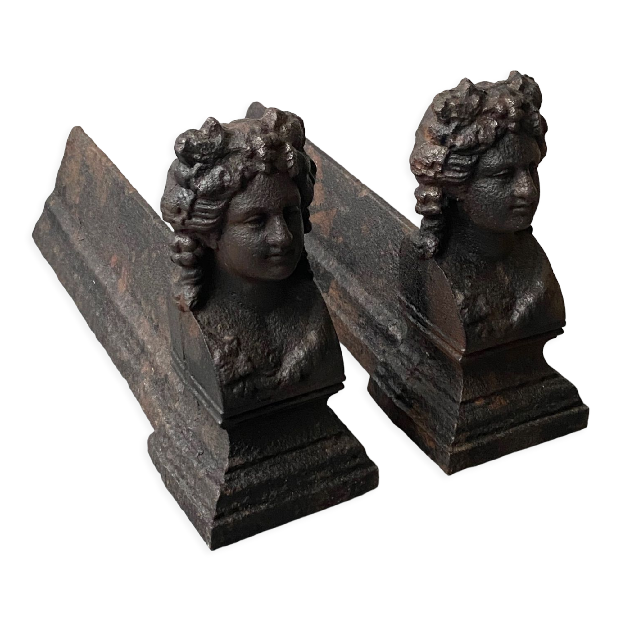 Pair of cast iron pegs