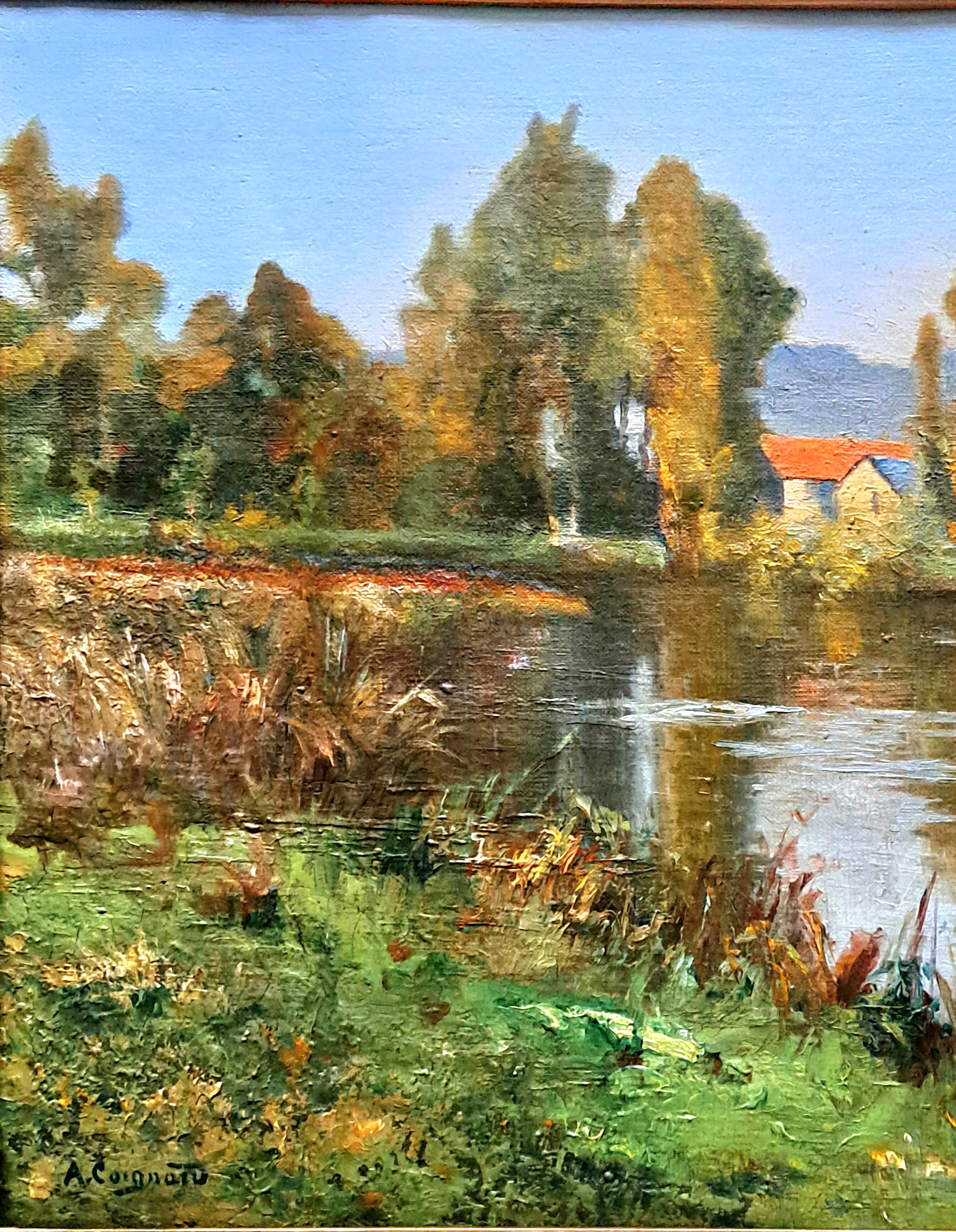 Tableau impressionniste  - huile sur  toile signée, 1920 - Ecole française