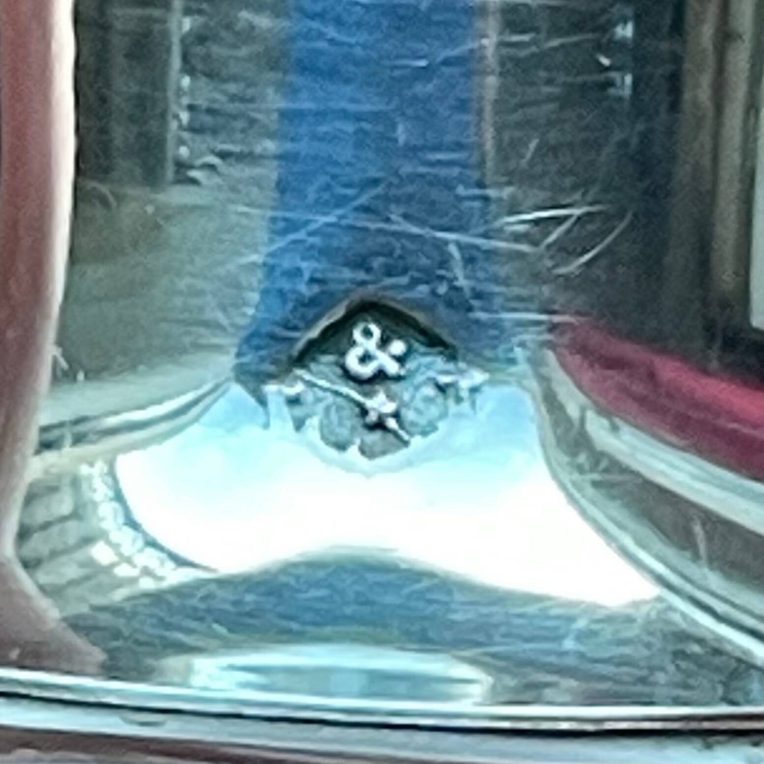 Pair of crystal and silver decanters - early 20th century