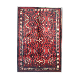 Red Wool Tribal Area Rug Hand made Oriental Wool Carpet- 171x247cm