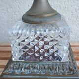 Imposing Médicis vase in cut crystal on a pedestal, created by Vaudeville at Baccarat.