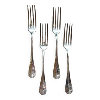 4 silver-plated forks