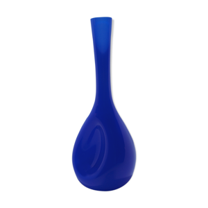 Vase en verre bleu scandinave