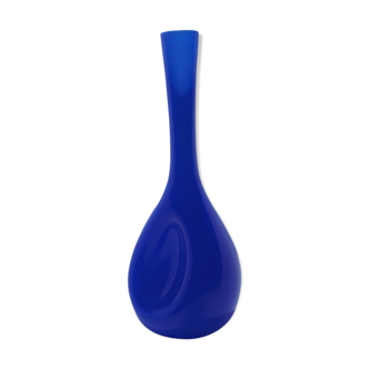 Scandinavian blue glass vase by Gunnar Anders