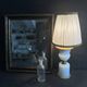 Miroir Napoléon III en bois noir et doré, XIXe siècle
