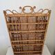 Beautiful Peacock wall shelf, made of rattan, 1960s