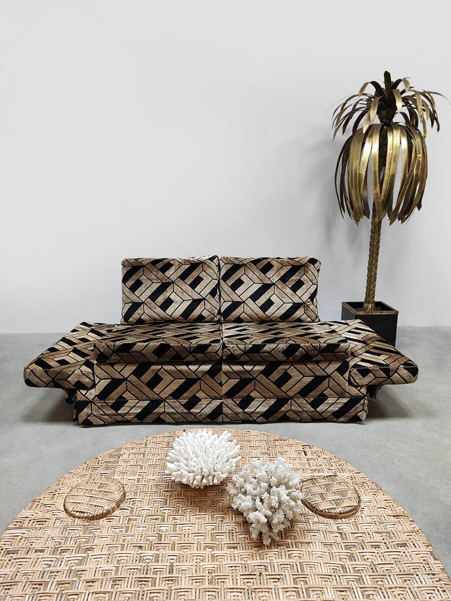 Vintage 2 seater daybed sofa 'Geometric deluxe'