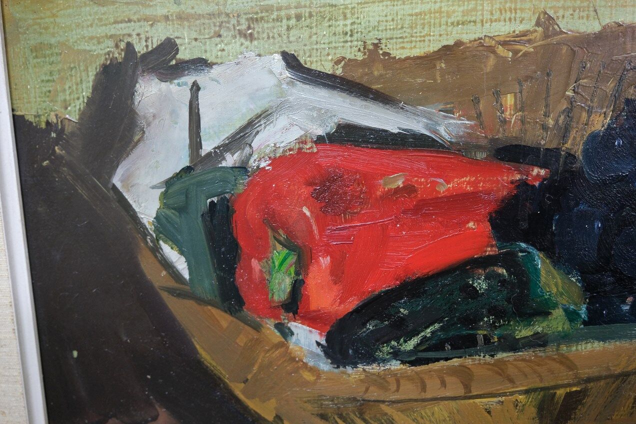 Ove Olson, Swedish painting, 1956, Oil on Panel