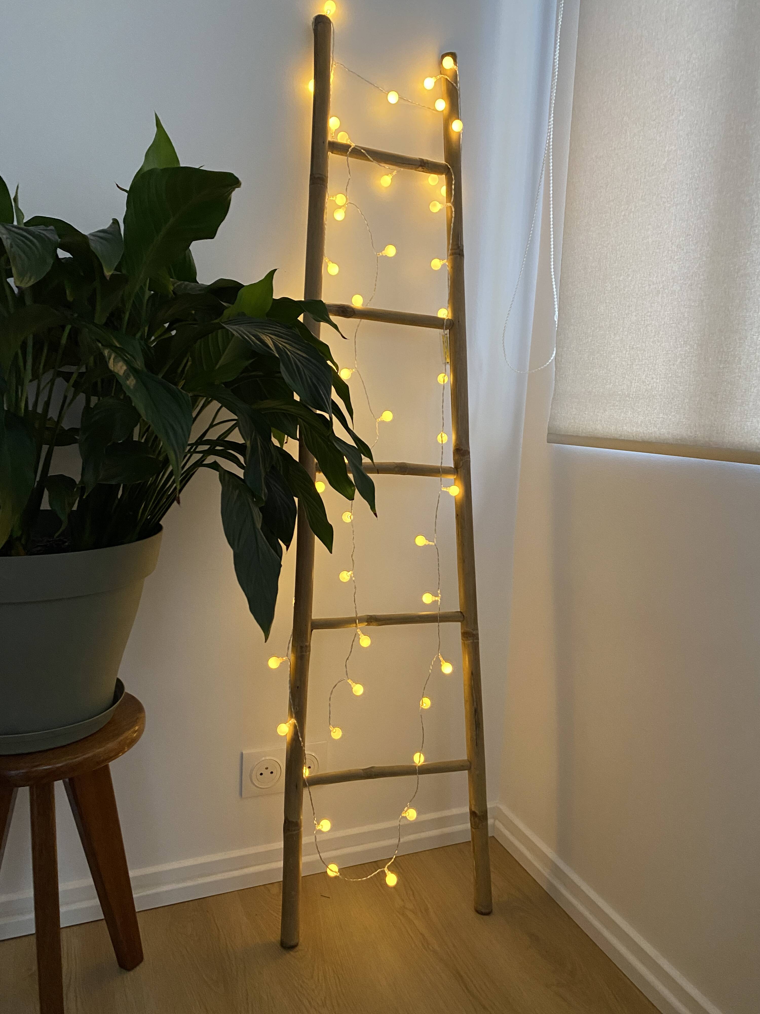 Decorative vintage bamboo ladder