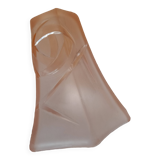 Tulip in bell - pink glass matt clear geometric decoration