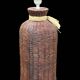 Large vintage 80s ceramic trompe l'oeil lamp