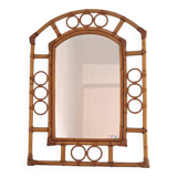 Vintage bamboo mirror